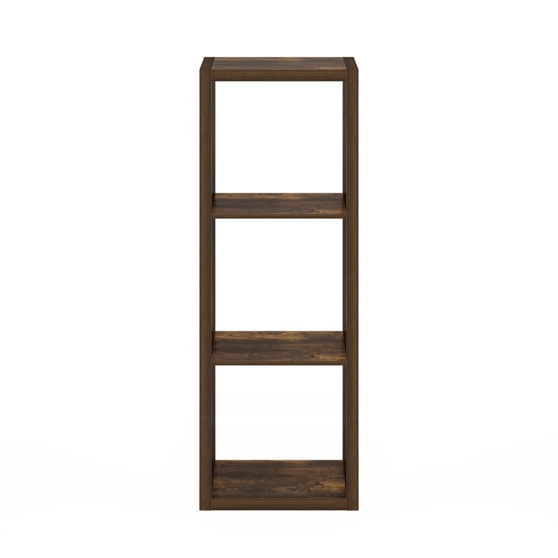 Pemberly Row 3 Cube Open Back Storage Organizer for Display in Amber Pine