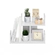 Pemberly Row Wooden Desktop Bookshelf Storage Organizer 3 Shelves in White