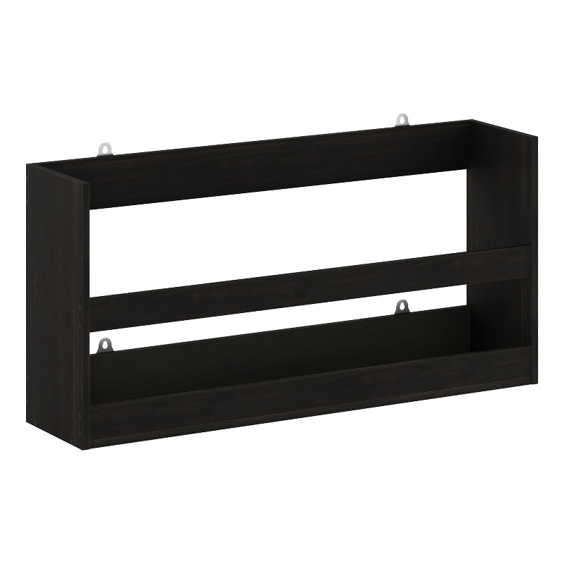 Pemberly Row Multipurpose Wall Mounting Storage Shelf in Espresso