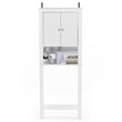 Pemberly Row Contemporary Engineered Wood Double Door Bath Cabinet in White