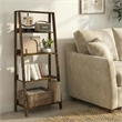 Pemberly Row 5-Tier Open Frame Bookshelf 13 x 23.6 x 53.5 in Amber Pine