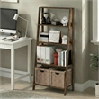 Pemberly Row 5-Tier Open Frame Bookshelf 13 x 23.6 x 53.5 in Amber Pine