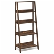 Pemberly Row 5-Tier Open Frame Bookshelf 13 x 23.6 x 53.5 in Amber Pine