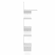 Pemberly Row 5-Tier Corner S-shape Radial Floating Bookshelf in White