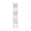 Pemberly Row 3-Tier Narrow 6-In Width Bookcase 9.3 x 5.9 x 31.5 in White