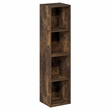 Pemberly Row 4-Tier 10-In Width Narrow Bookcase 9.3 x 9.8 x 41.6 in Amber Pine