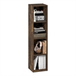 Pemberly Row 4-Tier 10-In Width Narrow Bookcase 9.3 x 9.8 x 41.6 in Amber Pine