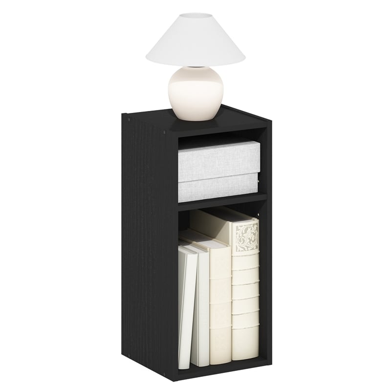Pemberly Row 2-Tier Narrow 10-In Width Bookcase 9.3 x 9.8 x 21.2 in Blackwood