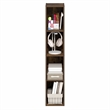 Pemberly Row 4-Tier 8-In Width Narrow Bookcase 9.3 x 7.9 x 41.6 in Amber Pine