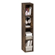 Pemberly Row 4-Tier 8-In Width Narrow Bookcase 9.3 x 7.9 x 41.6 in Amber Pine