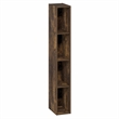 Pemberly Row 4-Tier 6-In Width Narrow Bookcase 9.3 x 5.9 x 41.6 in Amber Pine