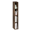 Pemberly Row 4-Tier 6-In Width Narrow Bookcase 9.3 x 5.9 x 41.6 in Amber Pine