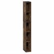 Pemberly Row 5-Tier 6-In Width Narrow Bookcase 9.3 x 5.9 x 51.9 in Amber Pine