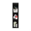 Pemberly Row 3-Tier Narrow 8-In Width Bookcase 9.3 x 7.9 x 31.5 in Blackwood