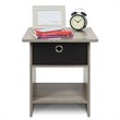 Pemberly Row Wood End Table with Storage Shelf Set of 2 in Oak Gray