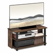 Pemberly Row 3-Tier Entertainment Center for TV up to 40 Inch in Amber Pine