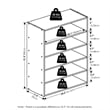 Pemberly Row 5-Tier Stackable Shoe Rack for Closet Entryway in Amber Pine