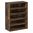 Pemberly Row 5-Tier Stackable Shoe Rack for Closet Entryway in Amber Pine