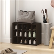 Pemberly Row 15-Cube Stackable Shoe Rack for Closet Entryway in Black Dark Oak