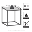 Pemberly Row Metal Frame Nightstand Toolless Side Table in Solid White