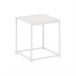 Pemberly Row Metal Frame Nightstand Toolless Side Table in Solid White
