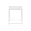 Pemberly Row Metal Frame Nightstand Toolless Side Table in Solid White