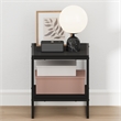Pemberly Row 2-Tier Metal Frame Open Nightstand Side Table in Americano