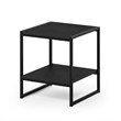 Pemberly Row 2-Tier Metal Frame Open Nightstand Side Table in Americano