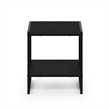 Pemberly Row 2-Tier Metal Frame Open Nightstand Side Table in Americano