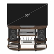 Pemberly Row 4-Tier Entertainment Center for TV up to 46 Inch in Amber Pine