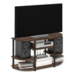 Pemberly Row 4-Tier Entertainment Center for TV up to 46 Inch in Amber Pine