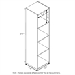 Pemberly Row Storage Cabinet 4x1 Vertical Shelves in Espresso