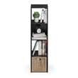 Pemberly Row Storage Cabinet 4x1 Vertical Shelves in Espresso