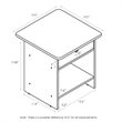 Pemberly Row Wood End Table with Storage Shelf in Medium Brown Set of 2
