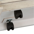 Pemberly Row White Rectangular Cocktail Table with Shaped Legs and Shelf