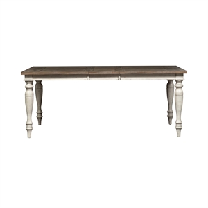 Pemberly Row Trestle Table Set with 20 Inch Leaf English Country Style