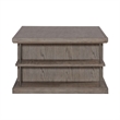 Pemberly Row Wood Cocktail Table with Metal Accents in Burnished Beige