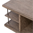 Pemberly Row Wood Cocktail Table with Metal Accents in Burnished Beige