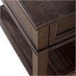 Pemberly Row 1-Drawer Wood End Table with Beveled Edge in Peppercorn Espresso