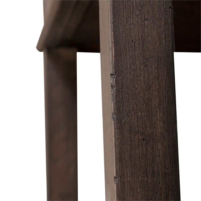 Pemberly Row 1-Drawer Wood End Table with Beveled Edge in Peppercorn Espresso