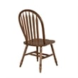 Pemberly Row Antique Honey Windsor Side Chair Set of 2 with Turned Legs
