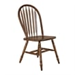 Pemberly Row Antique Honey Windsor Side Chair Set of 2 with Turned Legs