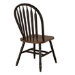 Pemberly Row Windsor Side Chair Set of 2 with Turned Legs in Black