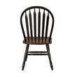 Pemberly Row Windsor Side Chair Set of 2 with Turned Legs in Black