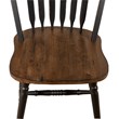 Pemberly Row Windsor Side Chair Set of 2 with Turned Legs in Black