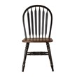 Pemberly Row Windsor Side Chair Set of 2 with Turned Legs in Black