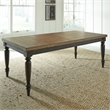 Pemberly Row 6 Piece Rectangular Table Set with Slat Back Chairs