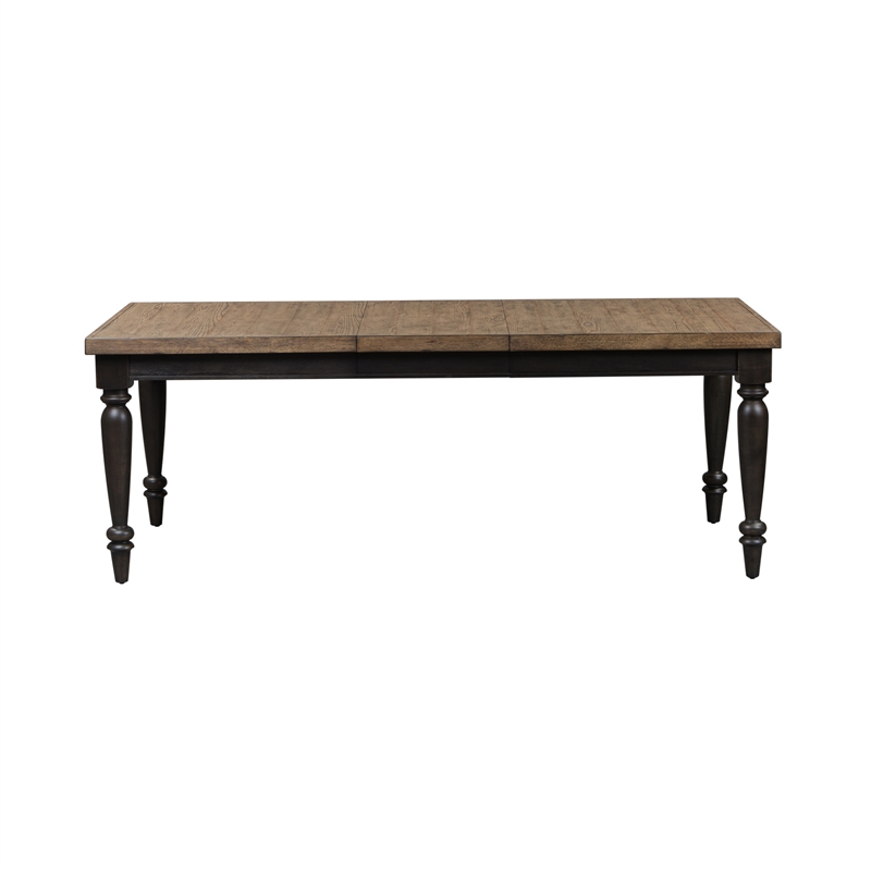 Pemberly Row 6 Piece Rectangular Table Set with Slat Back Chairs