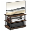 Pemberly Row 3-Tier Entertainment Center for TV up to 32 Inch in Amber Pine