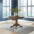 Pemberly Row 3 Piece Drop Leaf Set with Turned Pedestal in Antique Honey